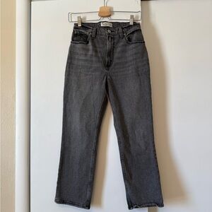 Abercrombie & Fitch Women's Gray Straight Leg Jeans